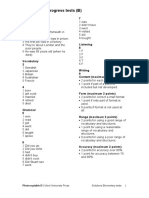 Answer Key: Progress Tests (B) : Unit 7