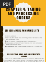 Chapter 4: Taking and Processing Orders