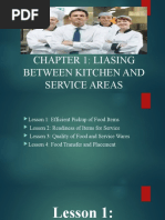 Chapter 1: Liasing Between Kitchen and Service Areas