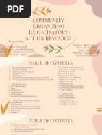 Community Organizing Participatory Action Research: Prepared by