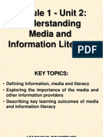 Module 1 - Unit 2: Understanding Media and Information Literacy