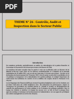 THEME N°26 Le Contrôle, Audit Et Inspection Dans Le Secteur Public PDF