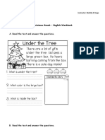 Christmas Break - Worksheet