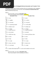 Transitive and Intransitive Shorter List