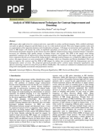 Analysis of MRI Enhancement Techniques F