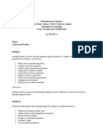 Activity No. 1 - Cost, Concepts and Classifications