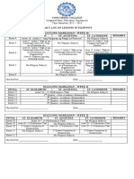 CC A.Y 2015-2016 Daily Log Book 3rd & 4th Quarter Grade 9