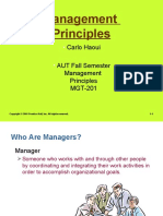 Management Principles: Carlo Haoui AUT Fall Semester Management Principles MGT-201