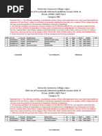 University Commerce College, Jaipur Fifth List of Provisionally Admitted Candidates Session 2020-21 Category-OBC