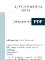 Anti-Inflammatory Assay: Dr. Khajista Jabeen