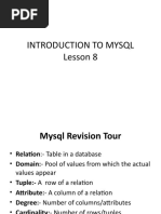 Introduction To Mysql Lesson 8