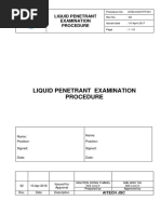 Liquid Penetrant Examination Procedure