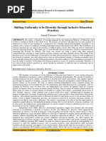 Shifting Uniformity To Be Diversity Through Inclusive Education Practices