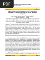 Impact of Emotional Intelligence On Job Performance of Paramedical Employee's in Public Vs Private Hospitals: A Comparison