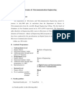 Department of Electronics & Telecommunication Engineering: A. About The Department