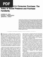 Embarrassment in Consumer Purchase: The Roles of Social Presence and Purchase Familiarity