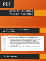 Criterios de Decision Con Incertidumbre y Sin Incertidumbre