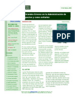 18 Grandes Errores en La Administración de