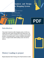 System Analysis and Design For Online Shopping System