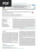 Solar Photovoltaic Power Forecasting Using Optimized Modified Extreme Learning Machine Technique