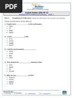 English Builder (EB) 09-10: Assessment For Reinforced Learning: LEVEL 1