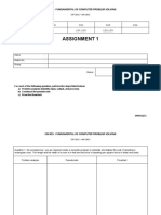 Assignment 1: Csc415: Fundamental of Computer Problem Solving