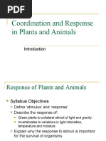 Coordination and Response in Plants and Animals