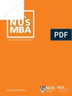 NUS MBA Aug 2011 Brochure