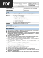 Manual de Funciones Coordinador Gestion Humana