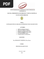 Contradicción de Demanda de Proceso Único de Ejecución