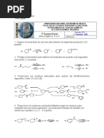 1 °exam. Parcial Q. Org. Ii BQD