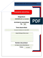 Act. 3.2 Descripción Detallada de La Tabla AMEF.