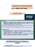 FST 318 - Chapter 5 Shelf Life Stage