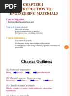 Introduction To Engineering Materials: Course Objective..