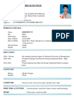 Curriculum Vitae: Personal Details