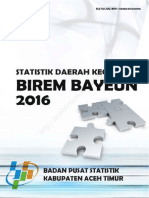 Statistik Daerah Kecamatan Birem Bayeun 2016