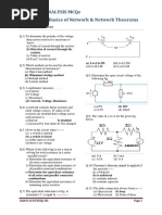 Network Analysis Mcqs Unit 01 & 02 Basics of Network & Network Theorems