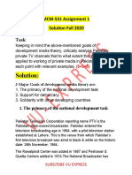 Solution:: MCM-531 Assignment 1 Solution Fall 2020 Task