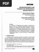 Desinversiones Por Fondos de Inversión o Private Equity