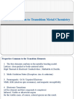 An Introduction To Transition Metal Chemistry