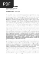 Informe de Lectura "El Canto de Las Sirenas"