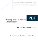 Housing Policy in New York City: A Brief History: Furman Center