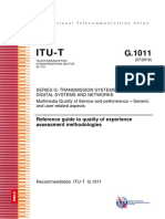 Itu-T: Reference Guide To Quality of Experience Assessment Methodologies