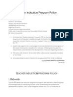 Teacher Induction Program Policy