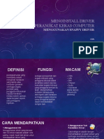 Menginstall Driver Perangkat Keras Komputer DGN Snappy Driver