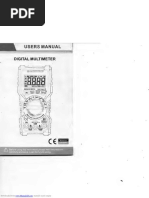 Users Manual: Digital Multimeter