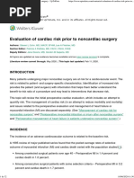 Evaluation of Cardiac Risk Prior To Noncardiac Surgery - UpToDate