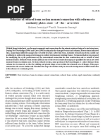 001-Behaviour of Reduced Beam Section Moment Connection With Refernce To Continuity Plates State Od Art Review