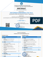 Sertifikat: Dini Nurinda Hanggarani, S.PD, M.B.A