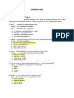 Exercises Reading Section: Part 1 - Incomplete Dialogues